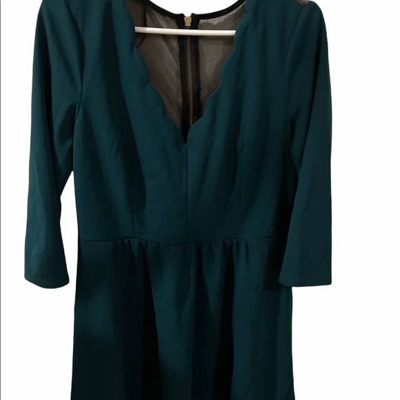 B. Darlin Teal Green Dress with Black Lace. - Picture 1 of 4